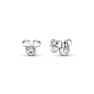 (imagine pentru) Cercei cu șurub cu siluetele lui Mickey Mouse și Minnie Mouse de la Disney - 299258C01