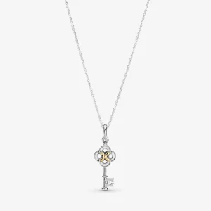 (imagine pentru) Colier Pandora cu Cheie & Floare din argint - 399339C01