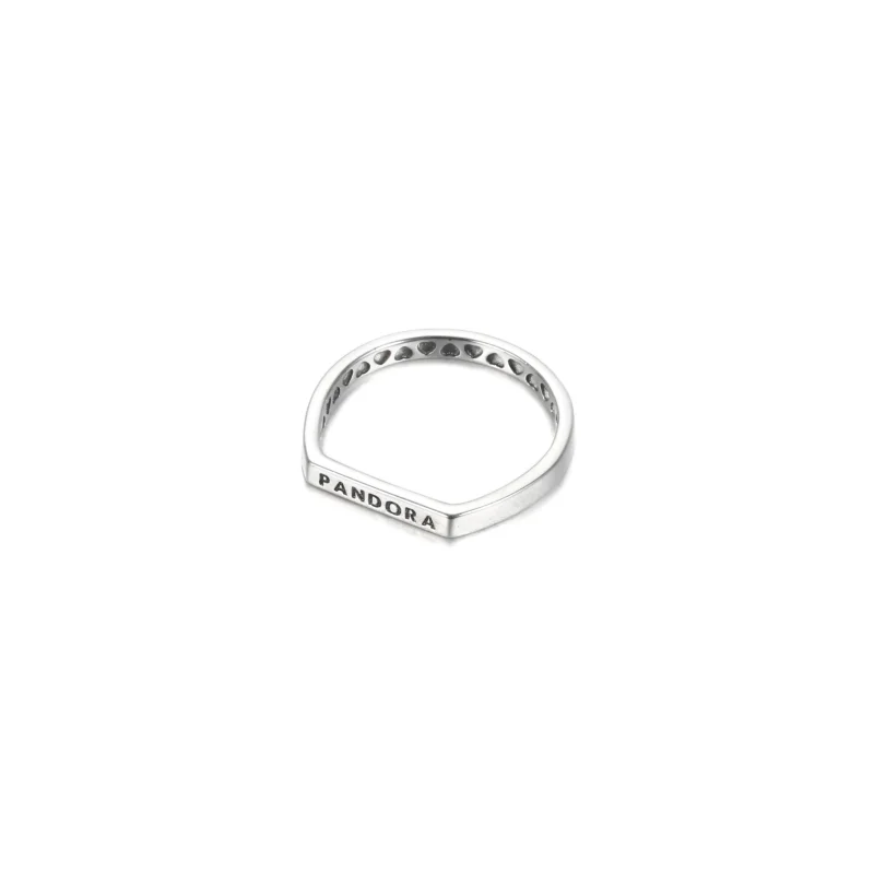 (imagine pentru) Inel Pandora cu Logo Bar Stacking din argint - 199048C00 - Vizualizare 3