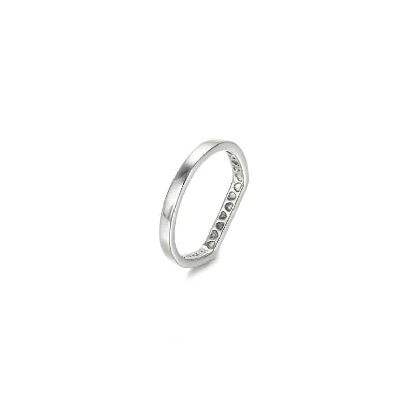 (imagine pentru) Inel Pandora cu Logo Bar Stacking din argint - 199048C00 - Vizualizare 5