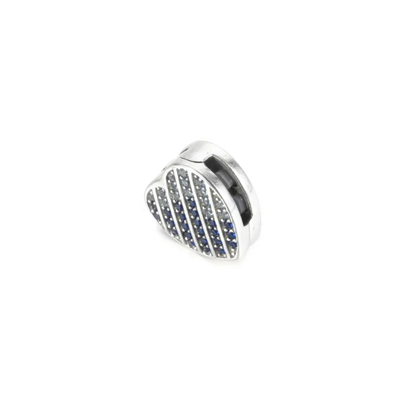 (imagine pentru) Talisman cu fixare rapidă Inimă pavé albastră - 799346C01 - Vizualizare 2