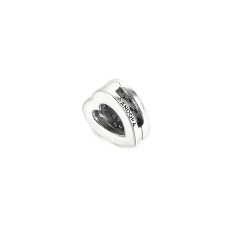 (imagine pentru) Talisman cu fixare rapidă Inimă pavé albastră - 799346C01 - Vizualizare 4