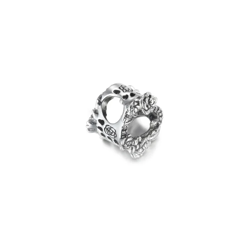 (imagine pentru) Talisman cu inimă deschisă și flori de trandafir - 799281C01 - Vizualizare 3