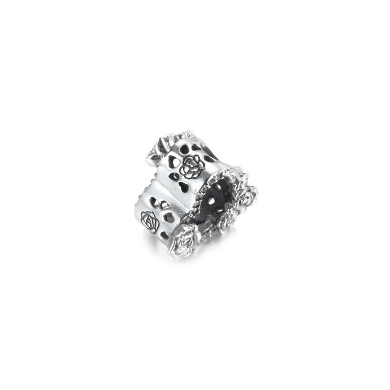 (imagine pentru) Talisman cu inimă deschisă și flori de trandafir - 799281C01 - Vizualizare 4