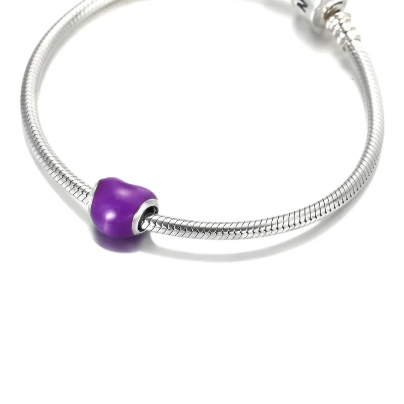 (imagine pentru) Talisman cu inimă violetă metalică - 799291C01 - Vizualizare 5