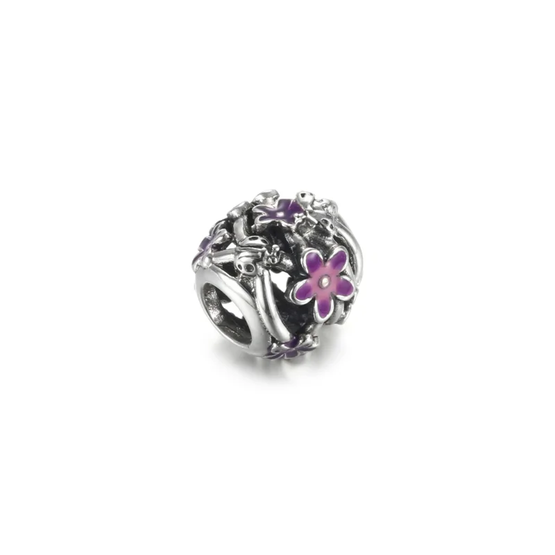 (imagine pentru) Talisman cu margaretă violet cu structură dantelată - 798772C02 - Vizualizare 3