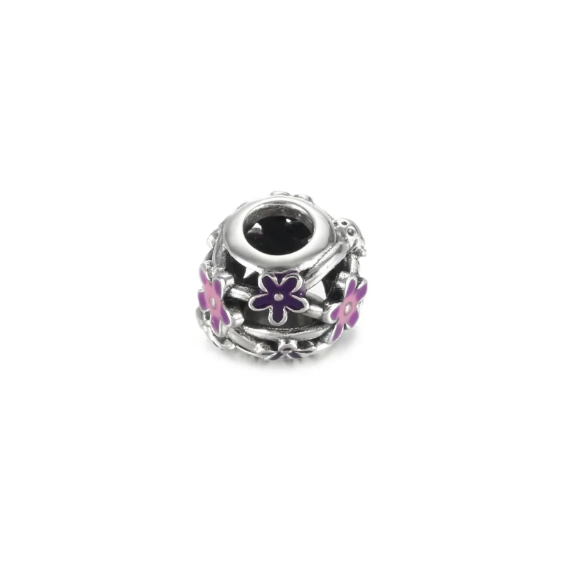 (imagine pentru) Talisman cu margaretă violet cu structură dantelată - 798772C02 - Vizualizare 4