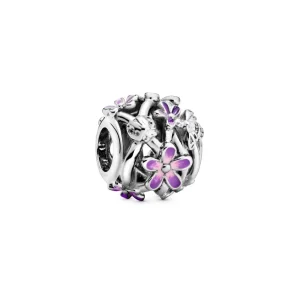 (imagine pentru) Talisman cu margaretă violet cu structură dantelată - 798772C02