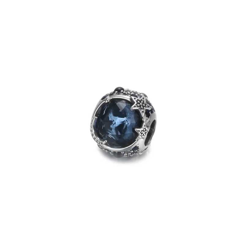 (imagine pentru) Talisman cu stele strălucitoare în nuanța albastru celest - 799209C01 - Vizualizare 2