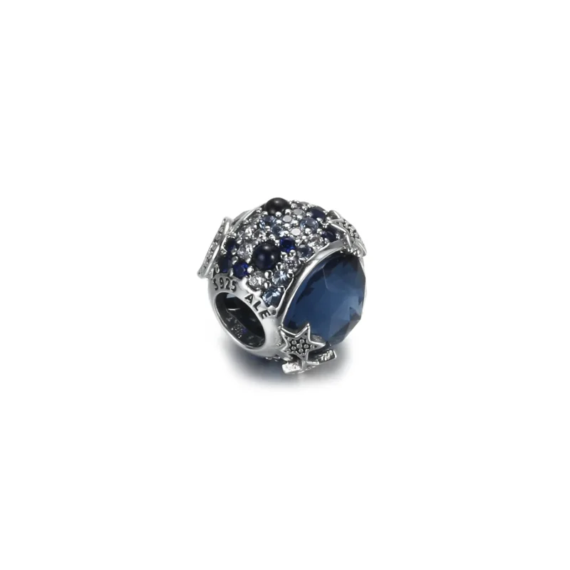 (imagine pentru) Talisman cu stele strălucitoare în nuanța albastru celest - 799209C01 - Vizualizare 4