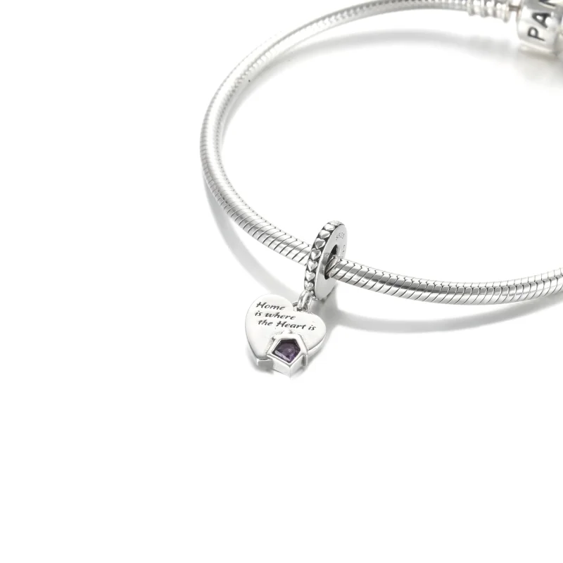 (imagine pentru) Talisman de tip pandantiv cu inimă Love My Home - 799324C01 - Vizualizare 2