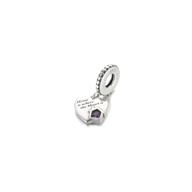 (imagine pentru) Talisman de tip pandantiv cu inimă Love My Home - 799324C01 - Vizualizare 3
