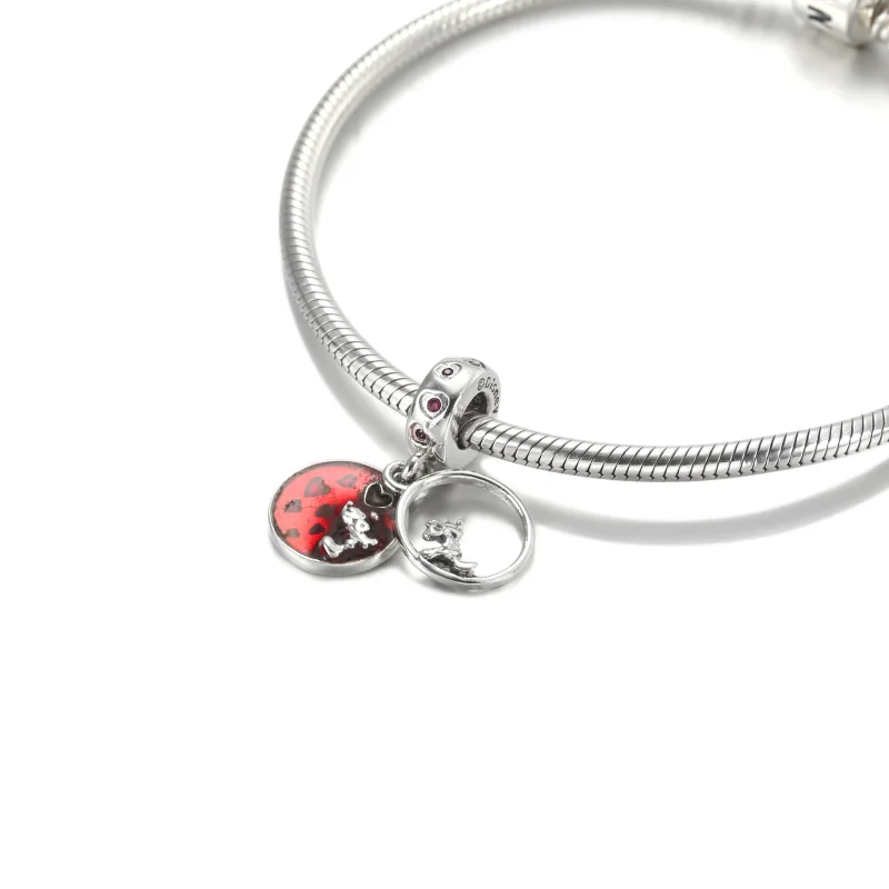 (imagine pentru) Talisman de tip pandantiv Disney Mickey Mouse & Minnie Mouse - Love and Kisses ( - Vizualizare 5