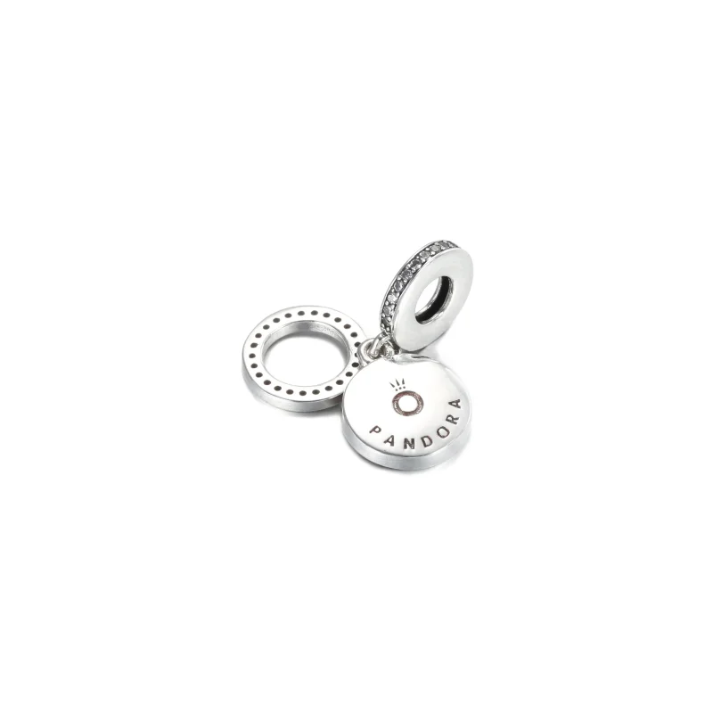 (imagine pentru) Talisman de tip pandantiv dublu cu disc verde strălucitor - 799186C02 - Vizualizare 3