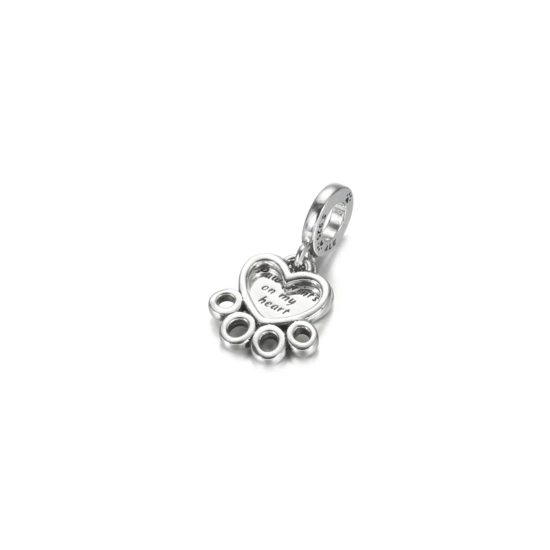 (imagine pentru) Talisman de tip pandantiv Inimioare și urme de lăbuțe - 799360C00 - Vizualizare 3