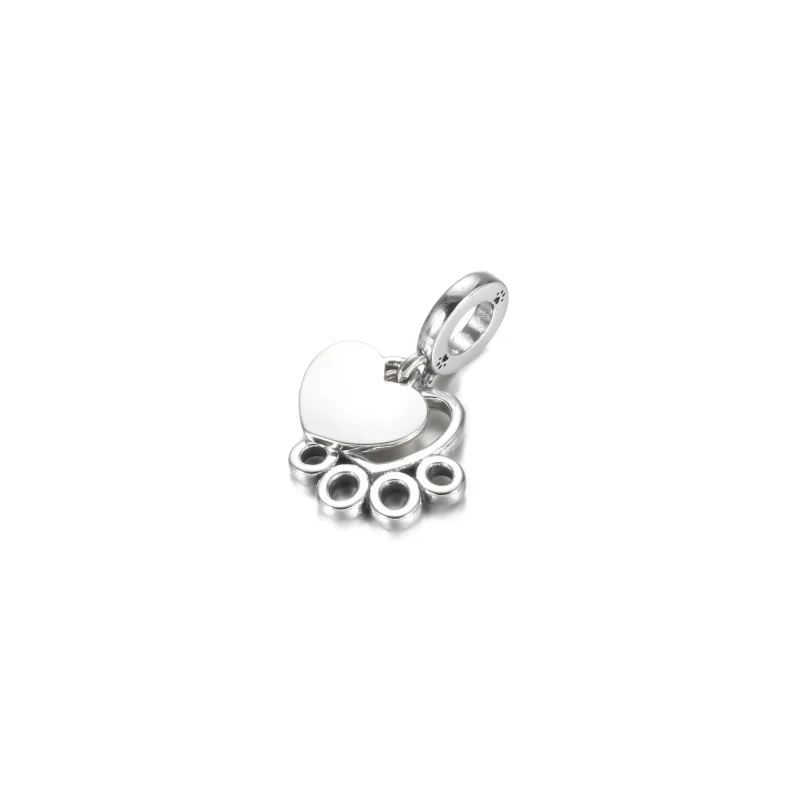 (imagine pentru) Talisman de tip pandantiv Inimioare și urme de lăbuțe - 799360C00 - Vizualizare 4