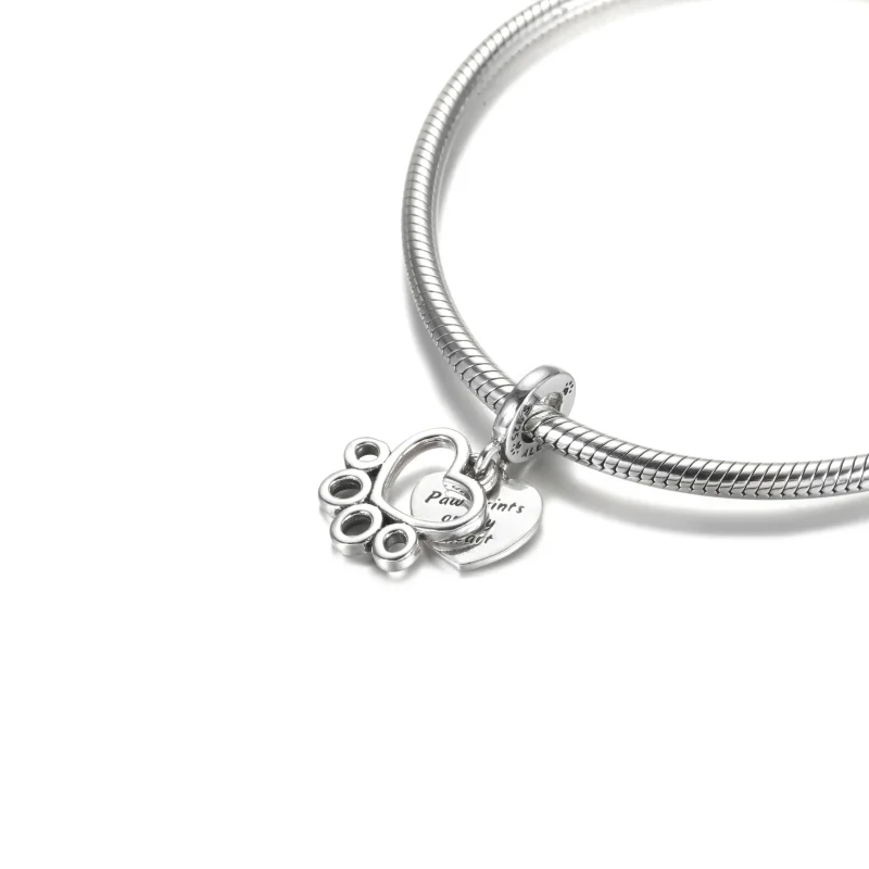 (imagine pentru) Talisman de tip pandantiv Inimioare și urme de lăbuțe - 799360C00 - Vizualizare 5