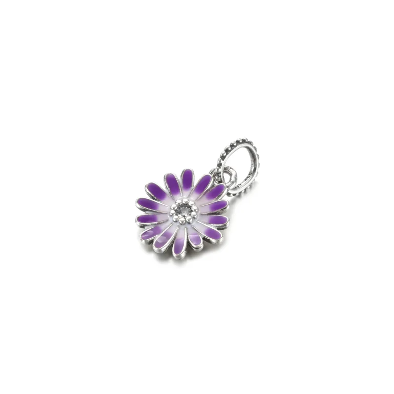 (imagine pentru) Talisman de tip pandantiv margaretă violet - 798771C01 - Vizualizare 2