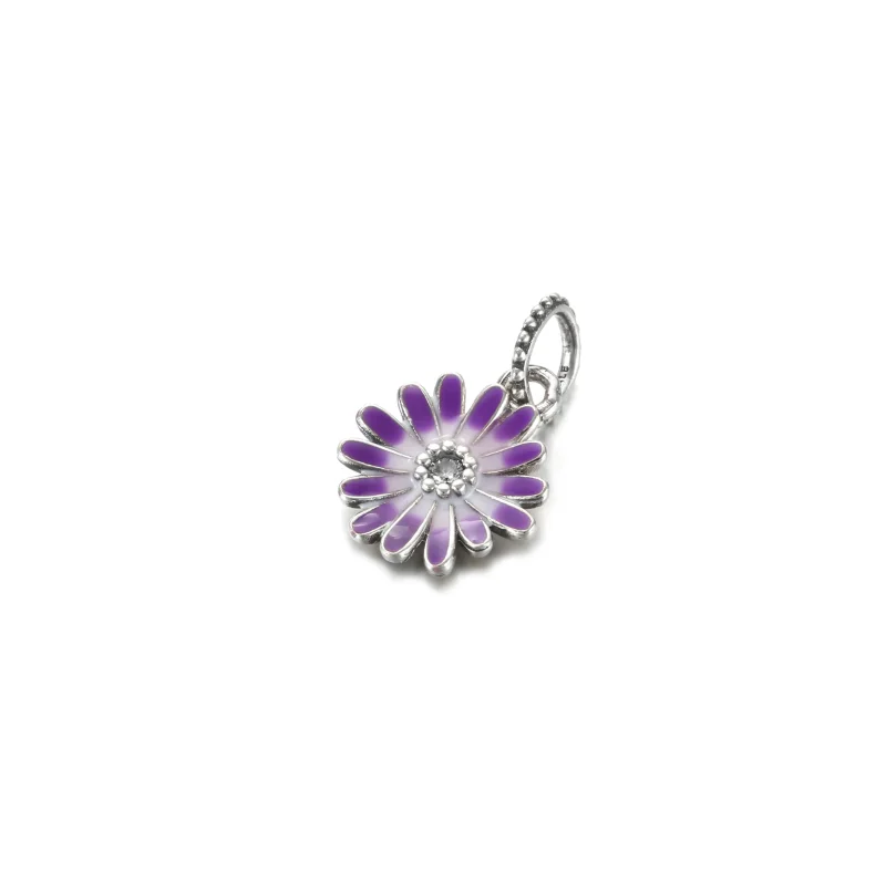 (imagine pentru) Talisman de tip pandantiv margaretă violet - 798771C01 - Vizualizare 3
