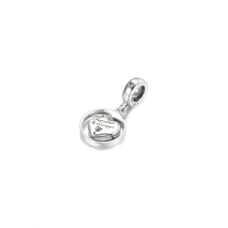 (imagine pentru) Talisman de tip pandantiv rotitor cu inscripțiile „Forever & Always” și „Soulmat - Vizualizare 2