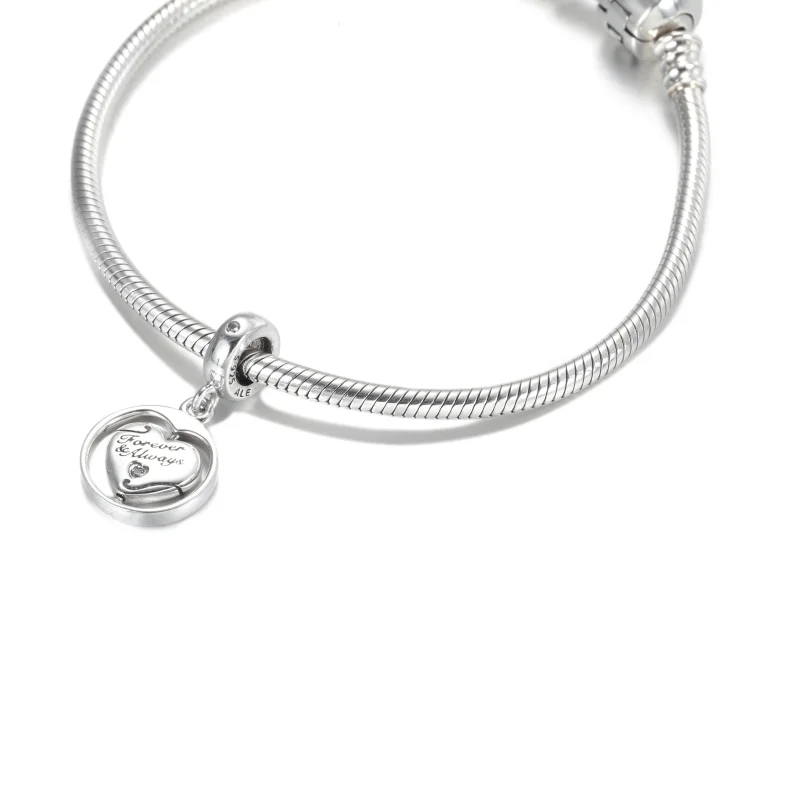(imagine pentru) Talisman de tip pandantiv rotitor cu inscripțiile „Forever & Always” și „Soulmat - Vizualizare 5