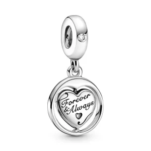 (imagine pentru) Talisman de tip pandantiv rotitor cu inscripțiile „Forever & Always” și „Soulmate” - 799266C01