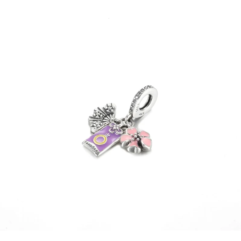 (imagine pentru) Talisman de tip pandantiv Sakura, Omamori și evantai japonez - 799326C01 - Vizualizare 2