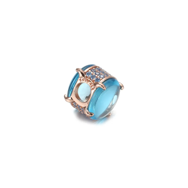(imagine pentru) Talisman oval albastru tip caboșon - 789309C01 - Vizualizare 4