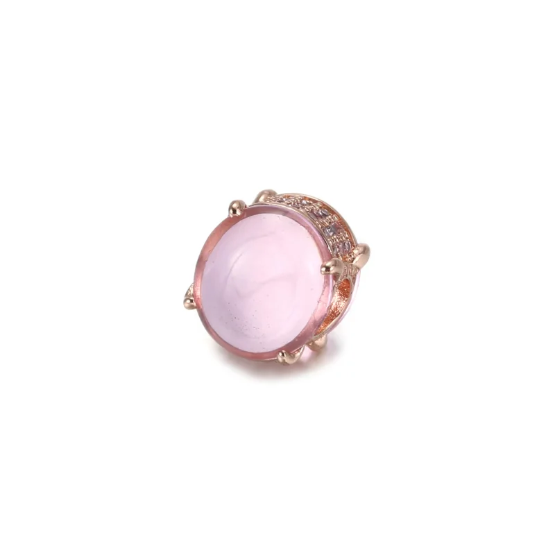 (imagine pentru) Talisman oval roz tip caboșon - 789309C02 - Vizualizare 2