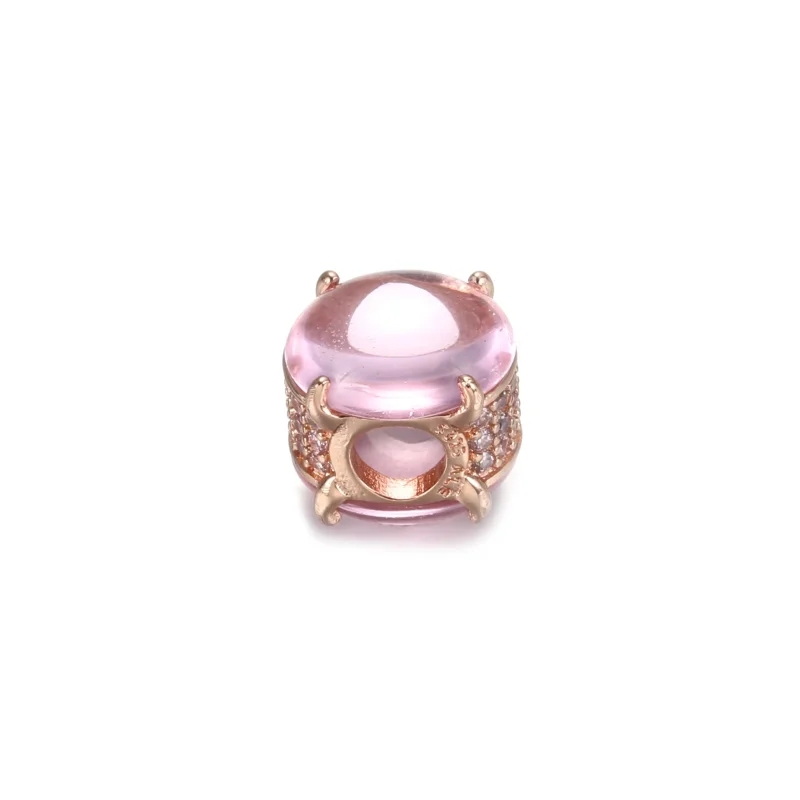 (imagine pentru) Talisman oval roz tip caboșon - 789309C02 - Vizualizare 3