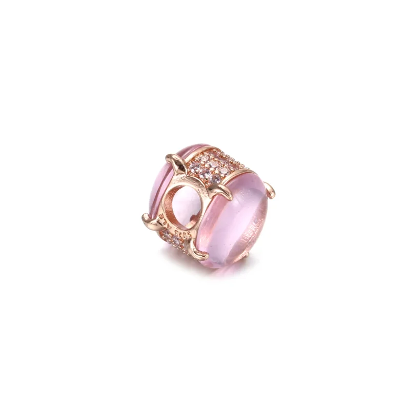 (imagine pentru) Talisman oval roz tip caboșon - 789309C02 - Vizualizare 4