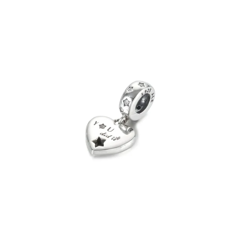 (imagine pentru) Talisman pandantiv „Felicitări” Stele și inimă - 799323C01 - Vizualizare 2