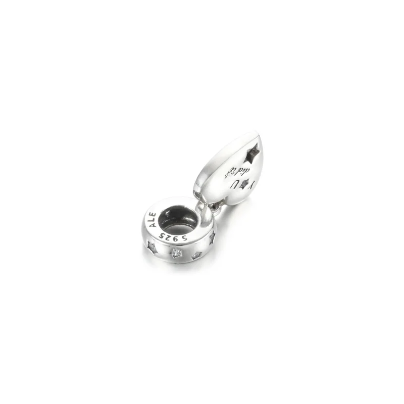 (imagine pentru) Talisman pandantiv „Felicitări” Stele și inimă - 799323C01 - Vizualizare 4