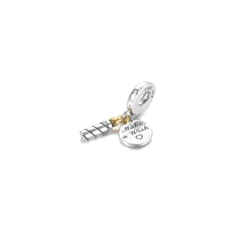 (imagine pentru) Talisman pandantiv Lumânare pentru zi de naștere în două nuanțe - 799328C00 - Vizualizare 2