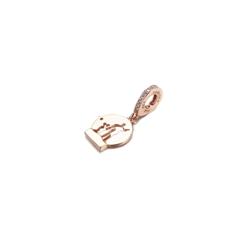 (imagine pentru) Talisman pandantiv Pandora cu Disney Parks Partners din aur rose - 789269C01 - Vizualizare 3