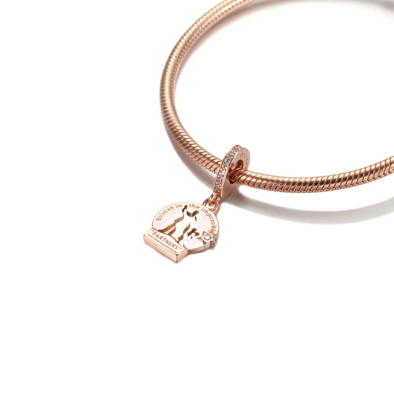 (imagine pentru) Talisman pandantiv Pandora cu Disney Parks Partners din aur rose - 789269C01 - Vizualizare 5