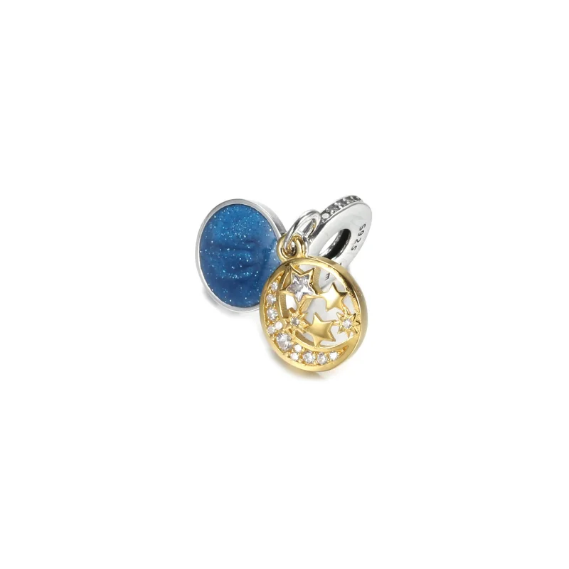 (imagine pentru) Talisman pandantiv Pandora cu I Love You to the Moon and Back în două nuanțe - 7 - Vizualizare 4