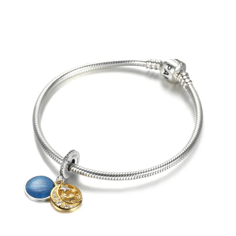 (imagine pentru) Talisman pandantiv Pandora cu I Love You to the Moon and Back în două nuanțe - 7 - Vizualizare 5
