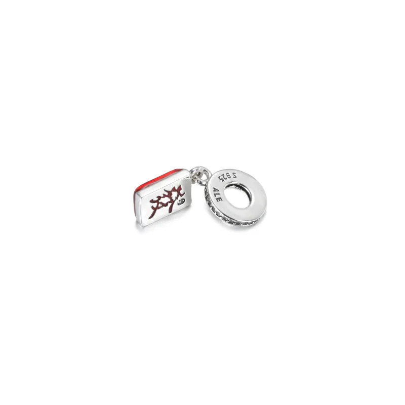 (imagine pentru) Talisman pandantiv Pandora cu Mahjong din argint - 799277C01 - Vizualizare 4