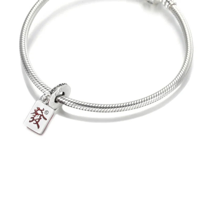 (imagine pentru) Talisman pandantiv Pandora cu Mahjong din argint - 799277C01 - Vizualizare 5
