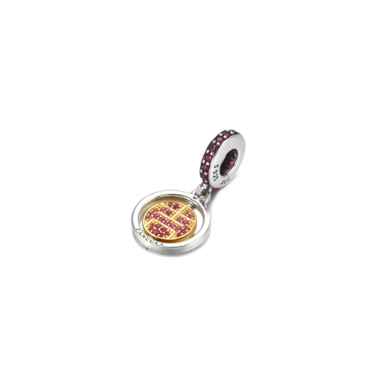 (imagine pentru) Talisman pandantiv Pandora cu Învârtind Lucky în două nuanțe - 769282C01 - Vizualizare 2