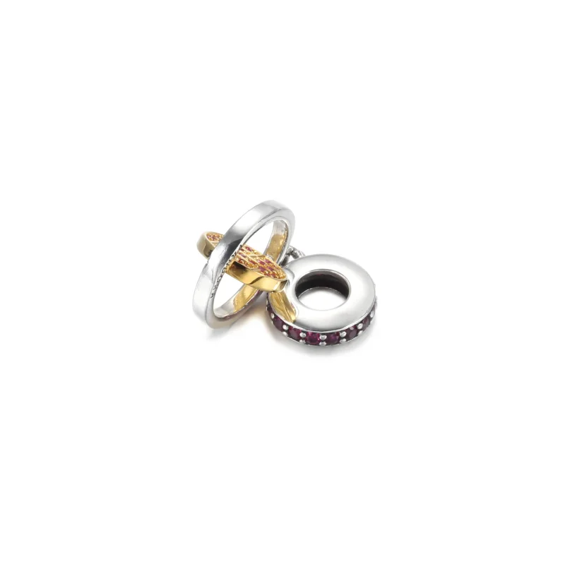 (imagine pentru) Talisman pandantiv Pandora cu Învârtind Lucky în două nuanțe - 769282C01 - Vizualizare 4