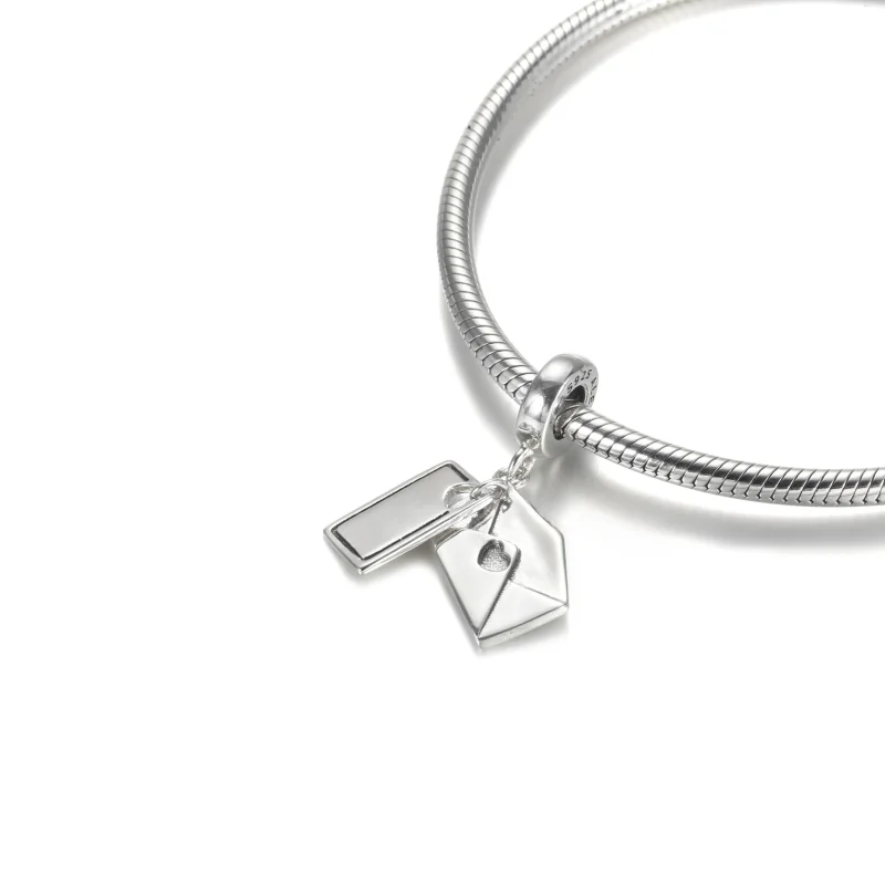 (imagine pentru) Talisman pandantiv Pandora cu Scrisoare gravabilă și plic din argint - 799274C00 - Vizualizare 5