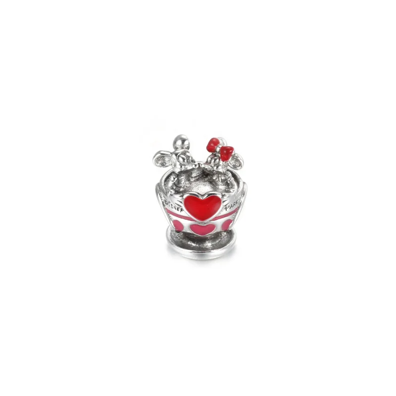 (imagine pentru) Talisman Pandora Disney Parks Mickey and Minnie Teacups din argint - 799265C01 - Vizualizare 2