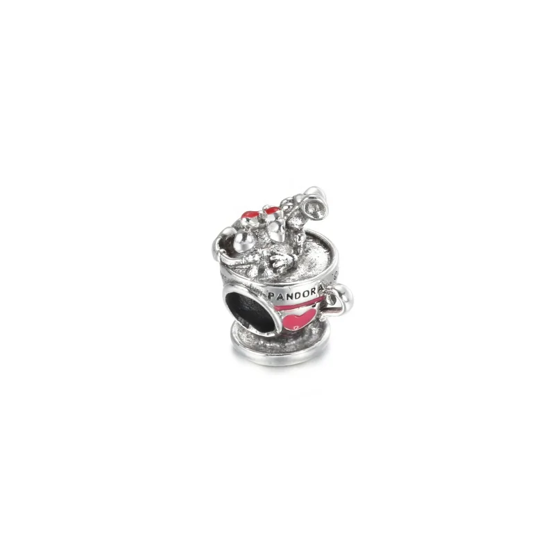 (imagine pentru) Talisman Pandora Disney Parks Mickey and Minnie Teacups din argint - 799265C01 - Vizualizare 3