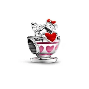 (imagine pentru) Talisman Pandora Disney Parks Mickey and Minnie Teacups din argint - 799265C01