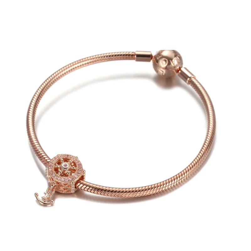 (imagine pentru) Talisman Pandora Ships Helm ALE MET din aur rose - 789017C01 - Vizualizare 5