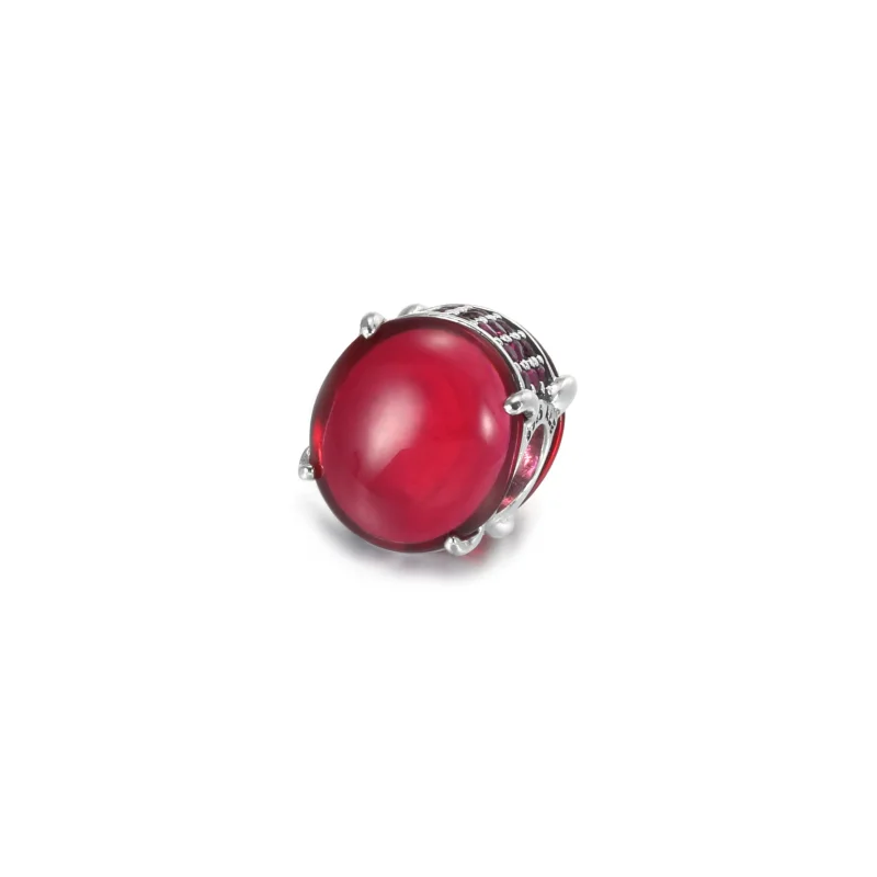 (imagine pentru) Talisman tip caboșon oval în nuanța fucsia - 799309C01 - Vizualizare 2