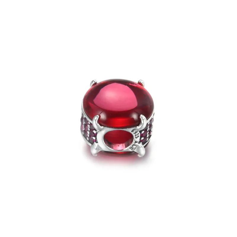 (imagine pentru) Talisman tip caboșon oval în nuanța fucsia - 799309C01 - Vizualizare 4