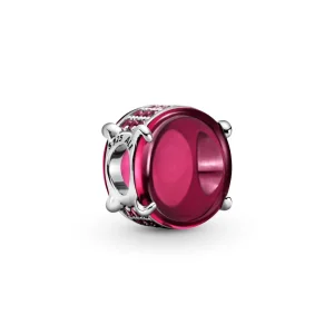 (imagine pentru) Talisman tip caboșon oval în nuanța fucsia - 799309C01